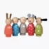 Assortiment de 5 personnages en bois - La grande famille