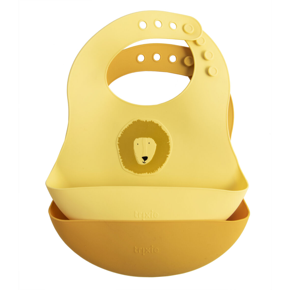 Lot de 2 bavoirs en silicone – Lion