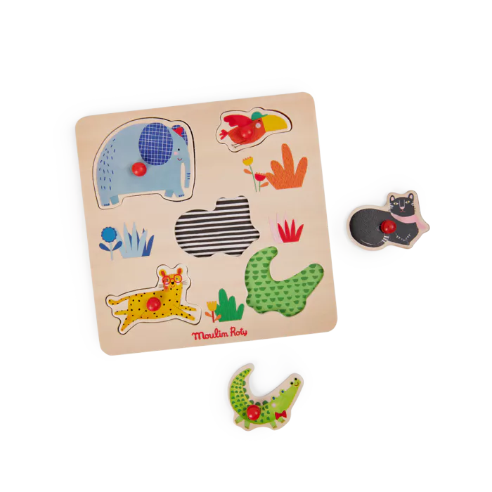 Puzzle encastrable 5 pièces en bois – Les Toupitis