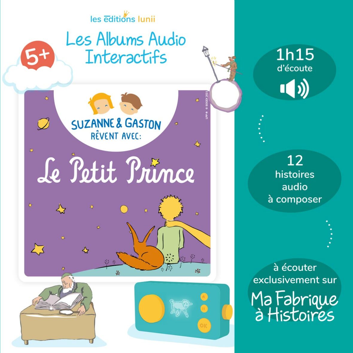 Livre audio Suzanne & Gaston rêvent avec le Petit Prince 5+