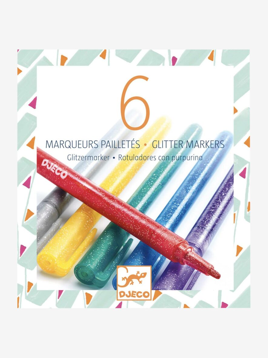 6 marqueurs pailletés