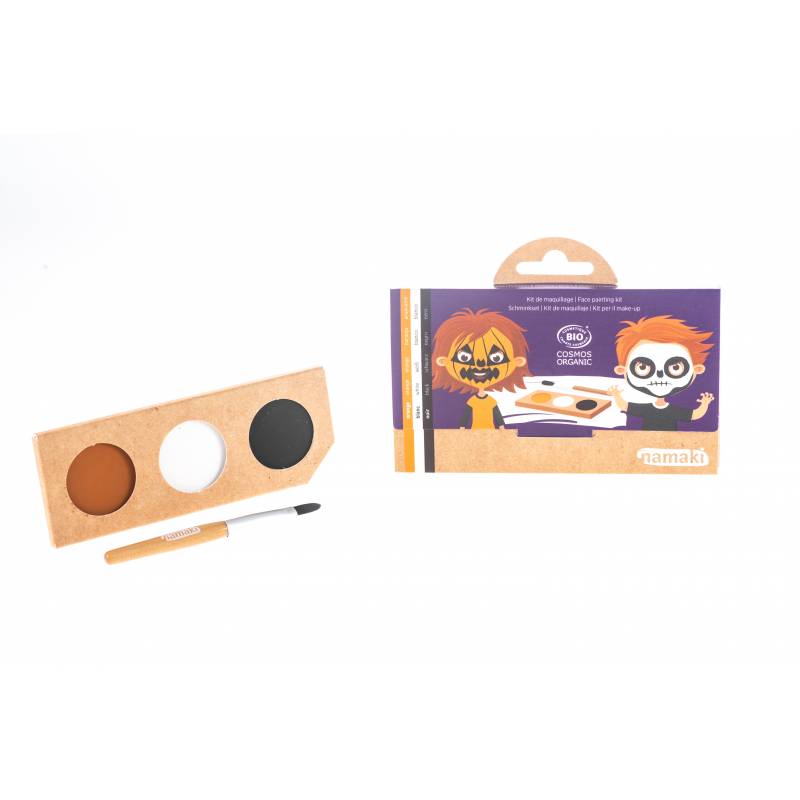 Kit maquillage bio déguisement enfant citrouille et squelette