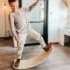 Perfect Arc Felt - Planche d'équilibre en bois (Bleu Foncé)