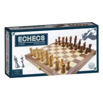 Jeu d'échecs pliant en bois 28 cm