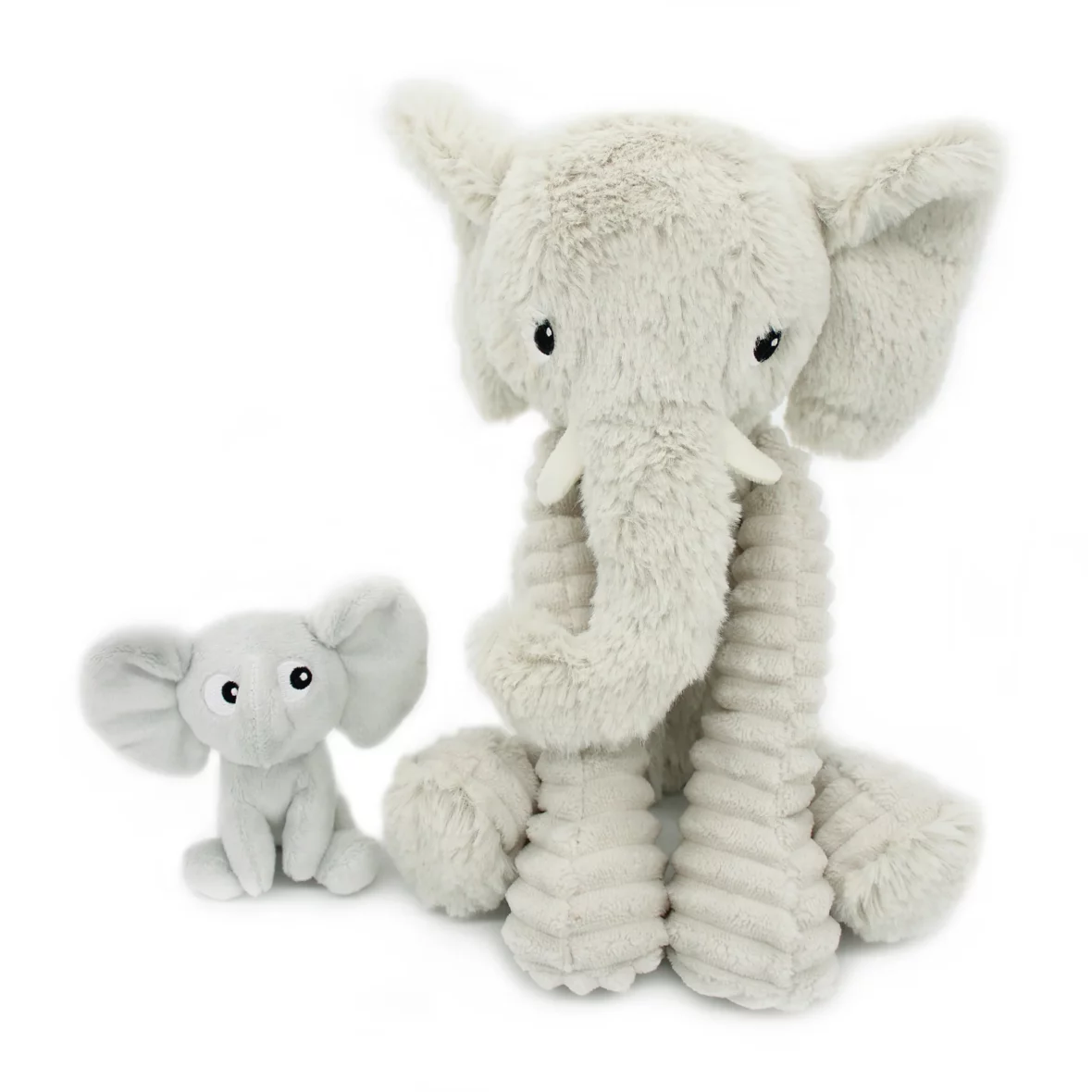 Peluche éléphant Dimoitou maman gris et son bébé – Les Ptipotos