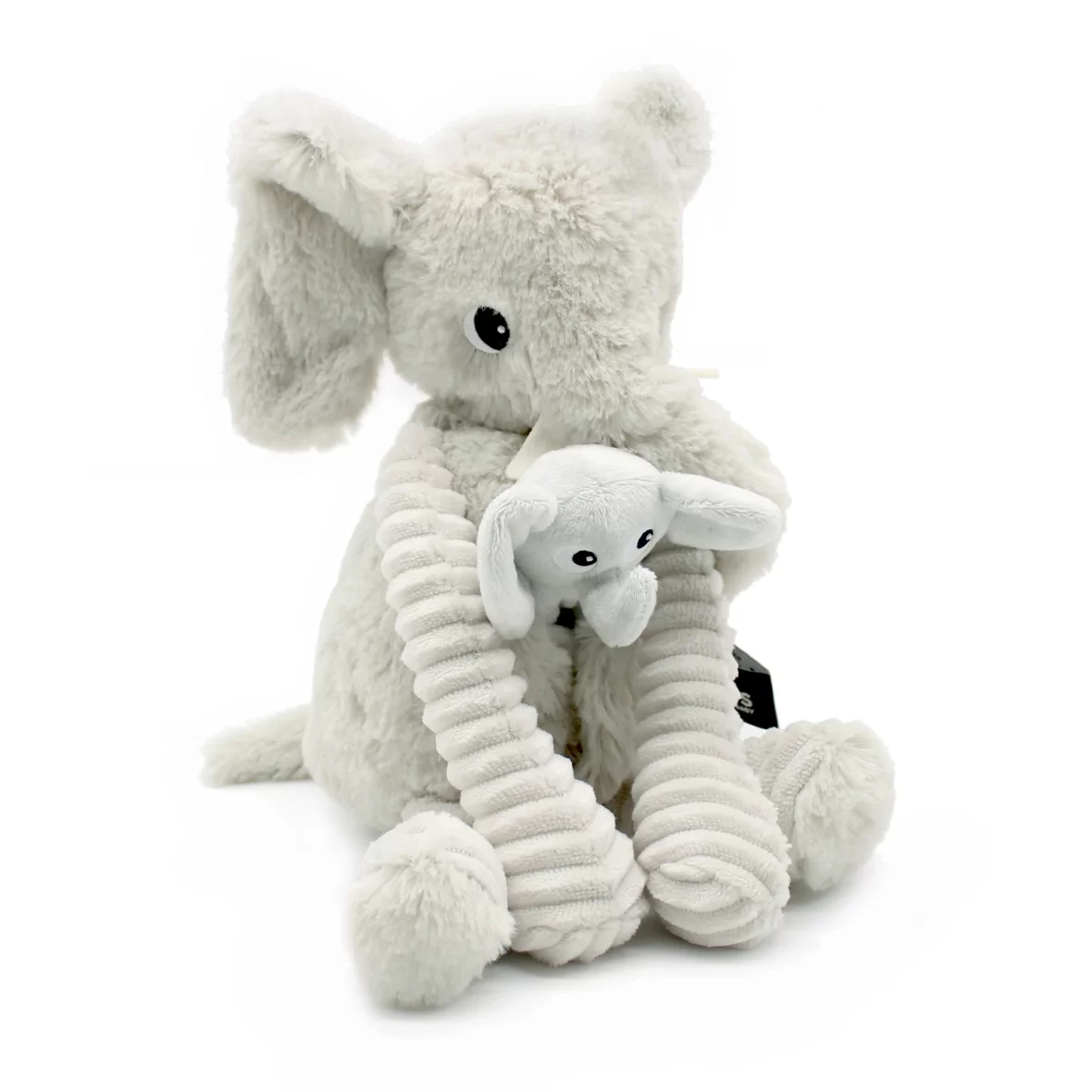 Peluche éléphant Dimoitou maman gris et son bébé – Les Ptipotos