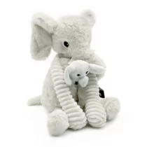 Peluche éléphant Dimoitou maman gris et son bébé - Les Ptipotos