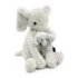 Peluche éléphant Dimoitou maman gris et son bébé - Les Ptipotos