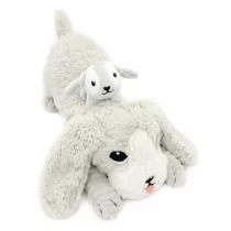 Peluche Toutou le chien gris et son bébé - Les Ptipotos