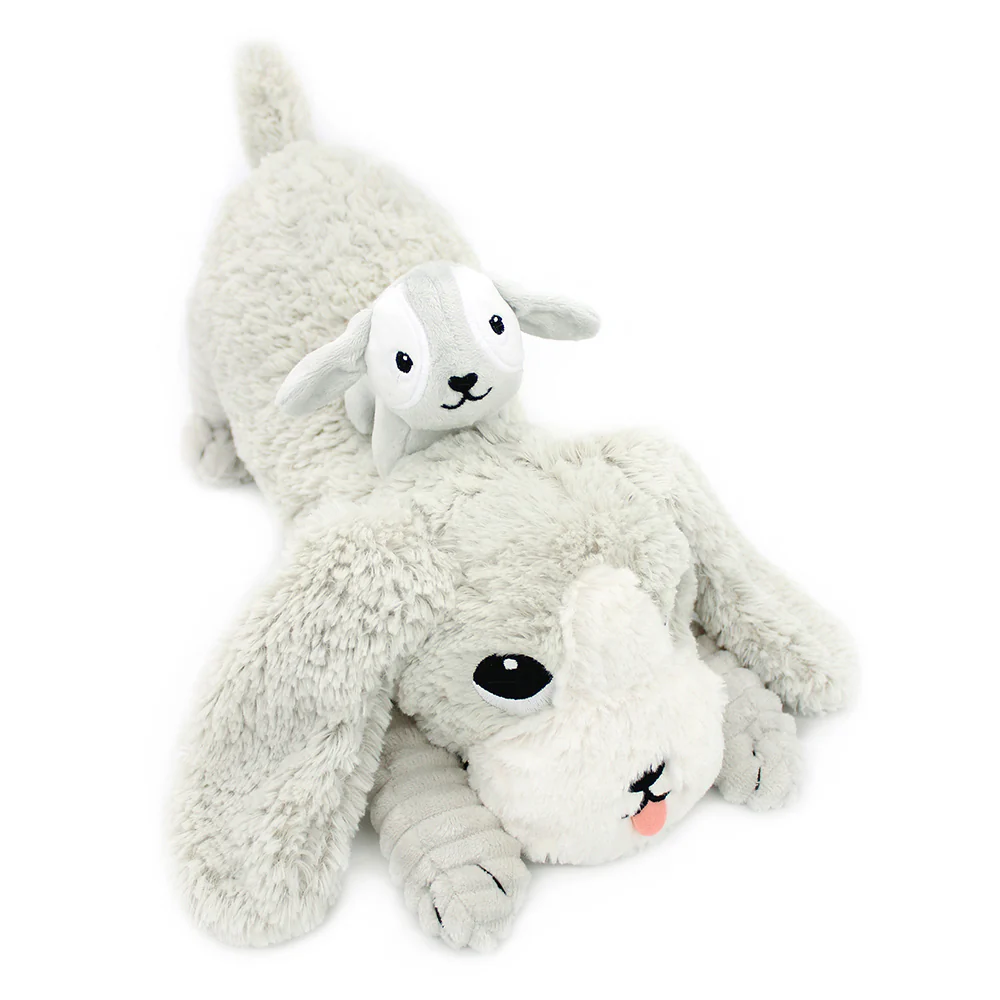 Peluche Toutou le chien gris et son bébé – Les Ptipotos