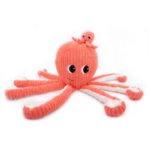 Peluche Filou pieuvre corail et son bébé - Les Ptipotos