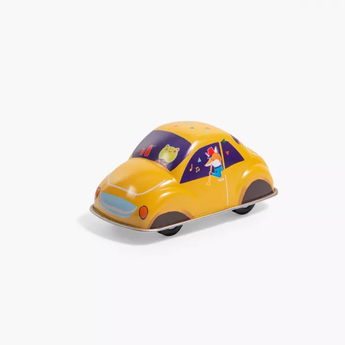Voiture à friction en métal jaune