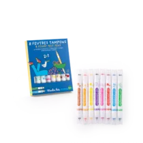 8 Feutres tampons 2 en 1