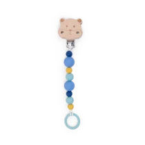 Attache-tétine bois et silicone hamster - Puce & Pilou