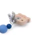 Attache-tétine bois et silicone hamster - Puce & Pilou