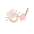 Hochet anneau en bois souris rose - La petite école de danse