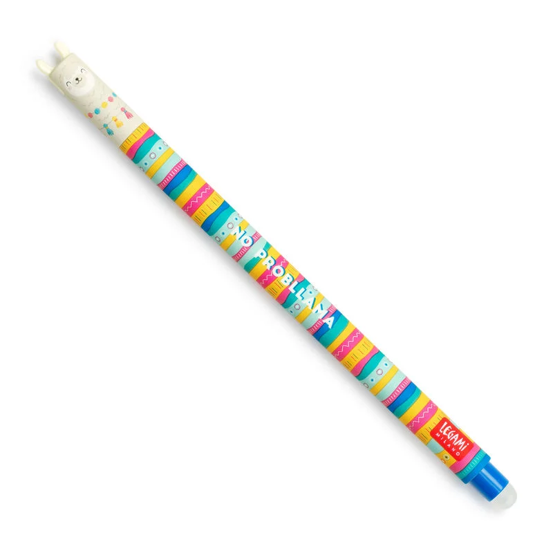 Legami – Stylo à encre gel effaçable Lama – Encre bleue