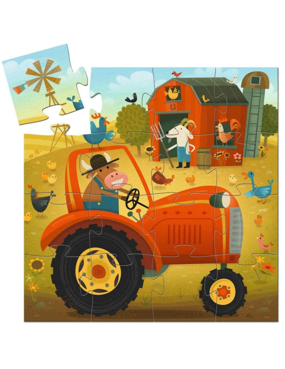 puzzle-tracteur-16-pieces-djeco1