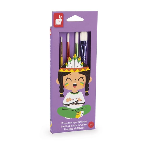 Kit de 4 Pinceaux Synthétiques