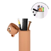 Legami - Trousse en Silicone Souple 2-en-1 - Kawaii Teddy Bear