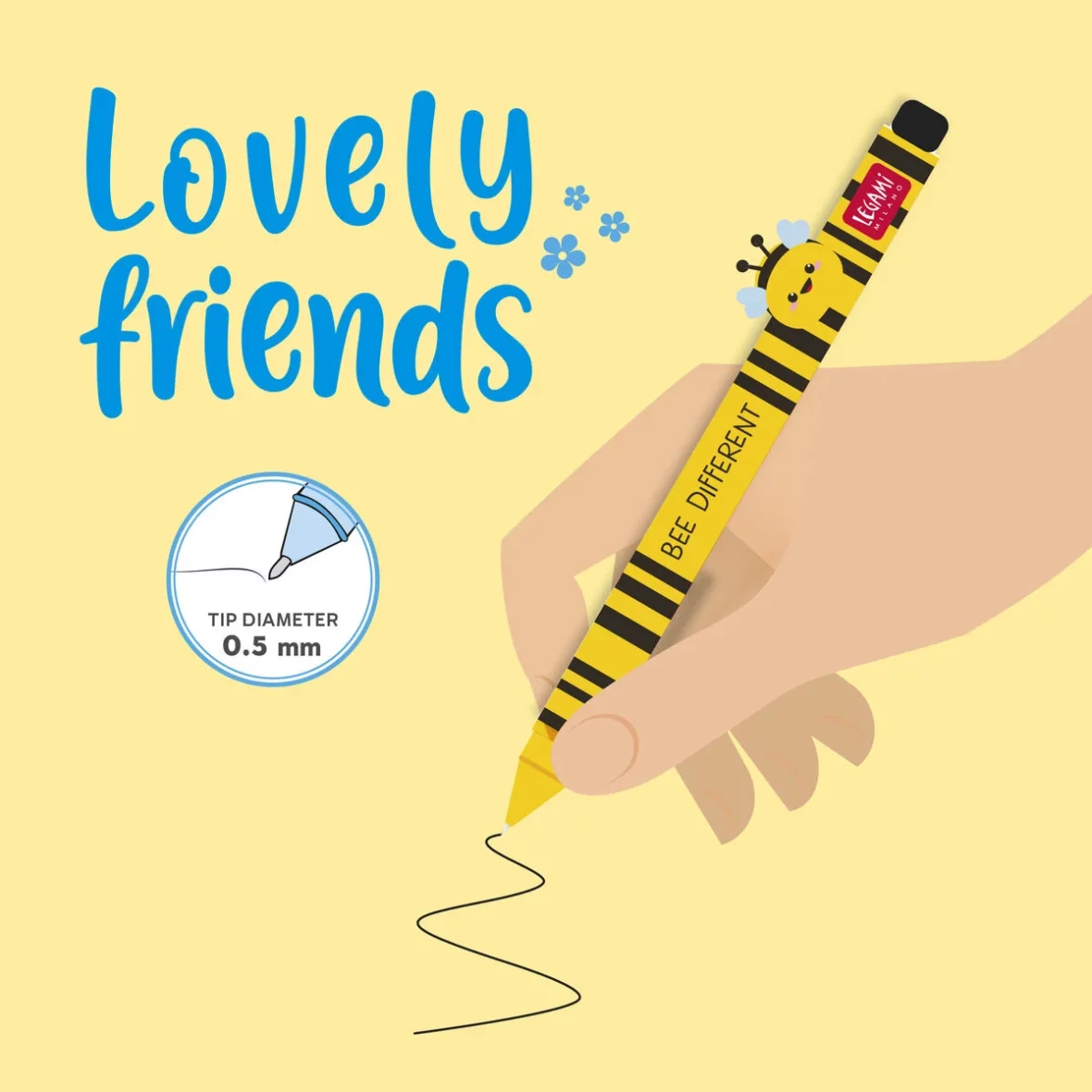 Legami – Stylo à encre gel Lovely Abeille