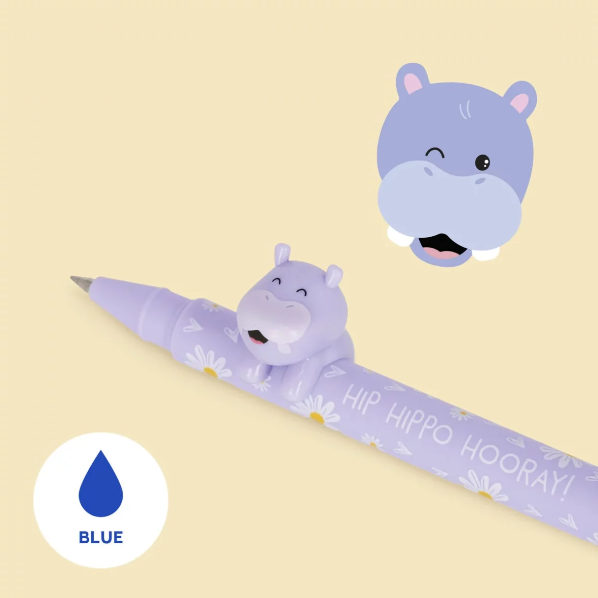 Legami – Stylo à encre gel Lovely Hippo
