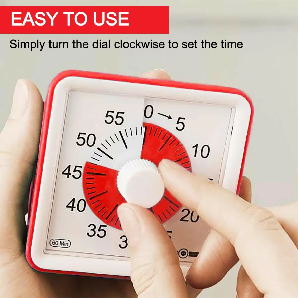 Time Timer classique – Minuterie visuelle 60 min rouge