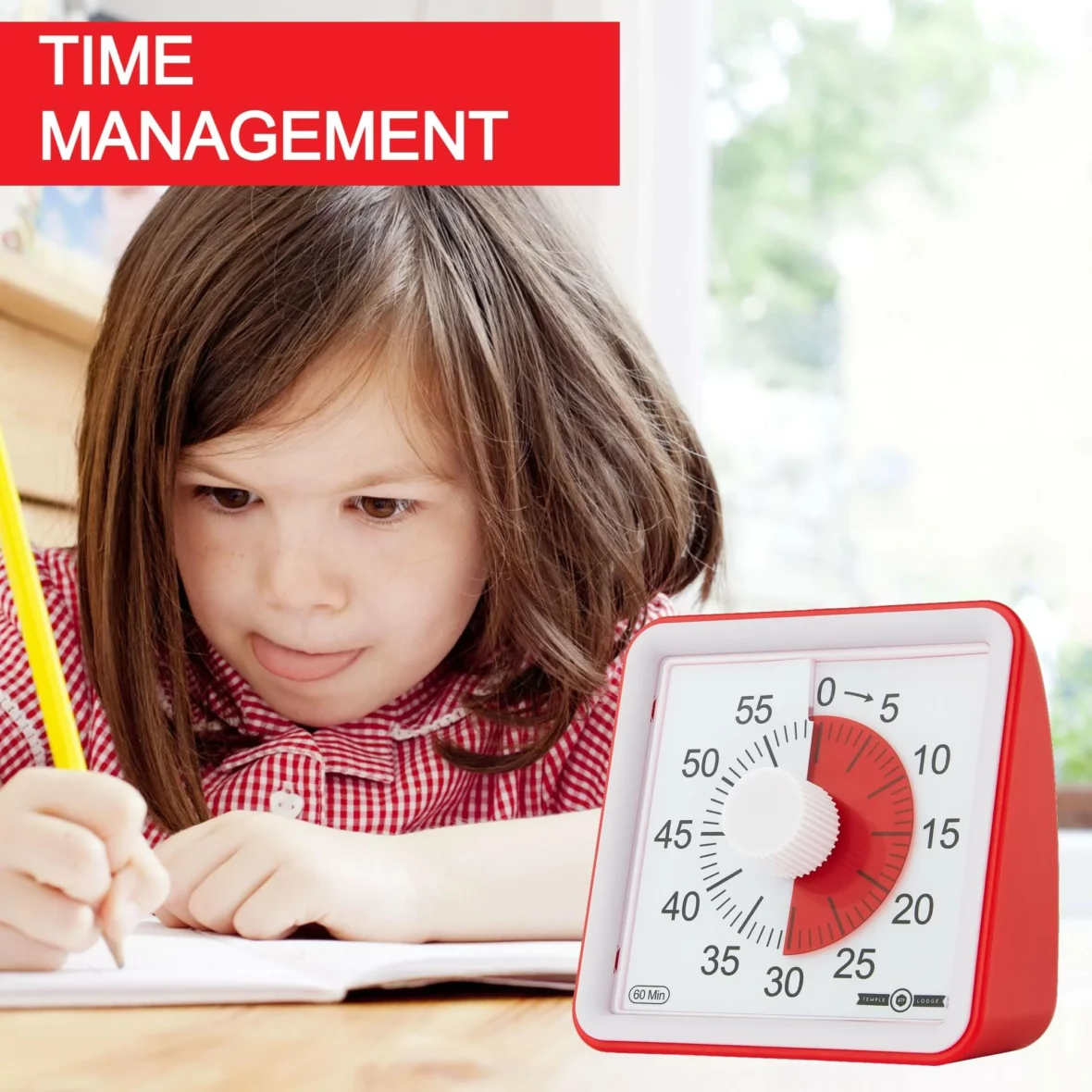 Time Timer classique – Minuterie visuelle 60 min rouge