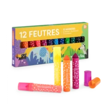 12 gros feutres pointes coniques