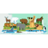 Les animaux - Livre + puzzle 40 pcs + 12 figurines