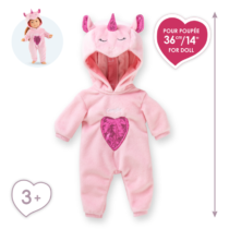 Pyjama licorne - Poupée debout 36 cm