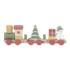 Train de Noël empilable en bois