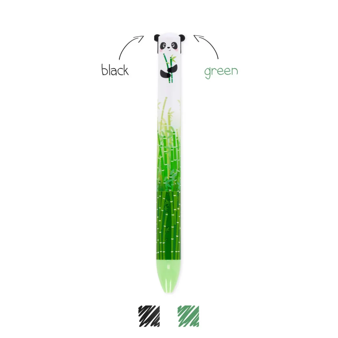 Legami – Stylo à bille 2 couleurs Panda Click Clack