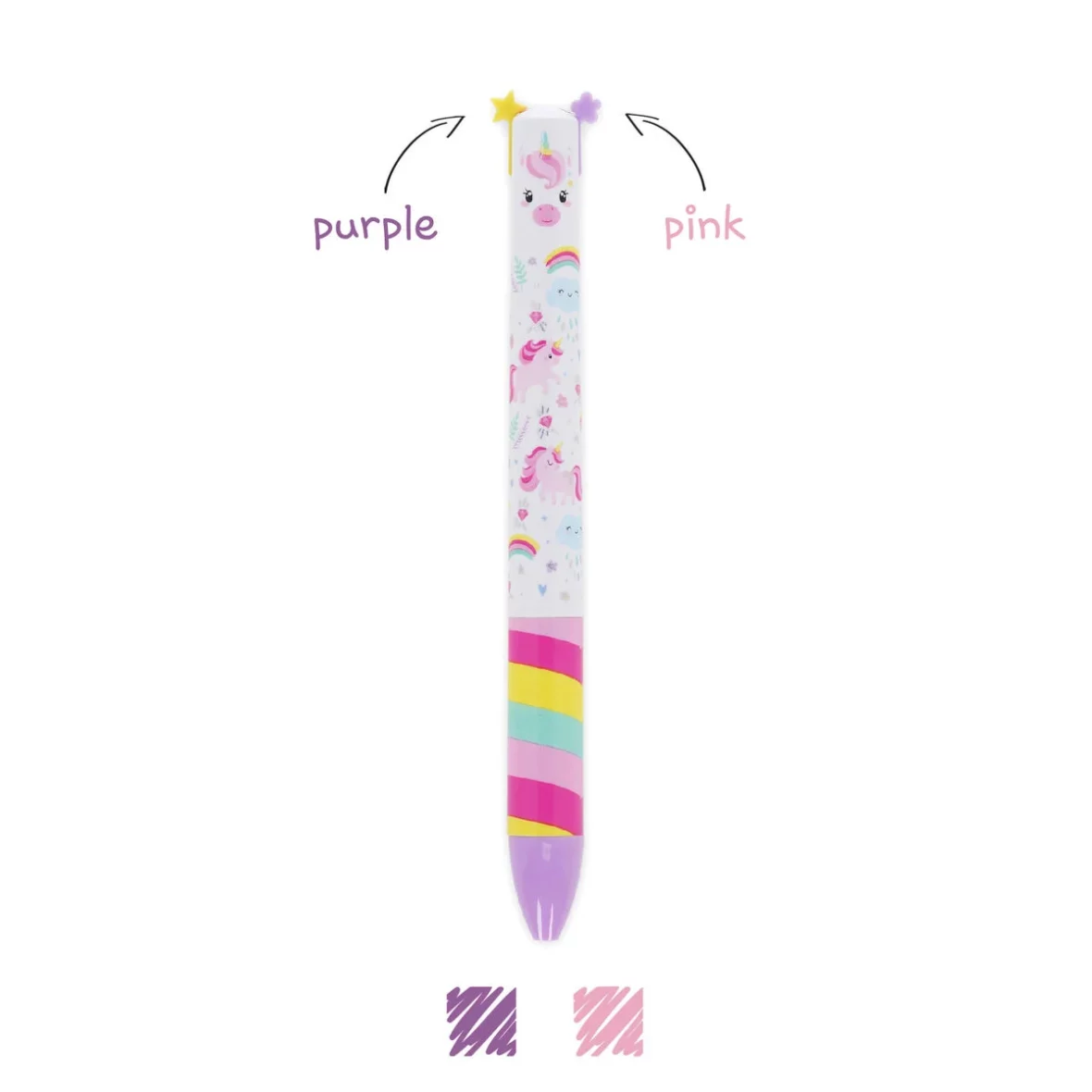 Legami – Stylo bille 2 couleurs Unicorn Click Clack