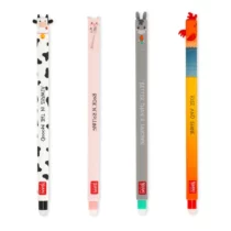 Legami - Set de 4 stylos à encre gel effaçable Farm sweet Farm
