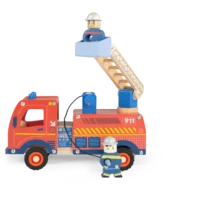 Camion de pompier en bois