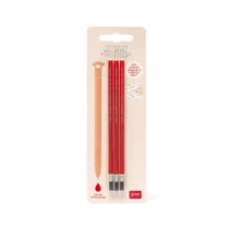 Legami - Lot de 3 recharges pour stylos à encre gel effaçable - Encre rouge