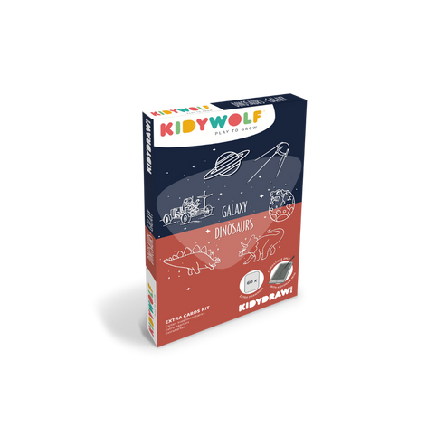 Kidydraw mini – Cartes supplémentaires Dinosaures/Galaxie