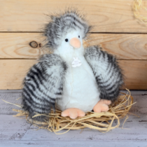 Les poulettes - Peluche Poule blanche 20 cm