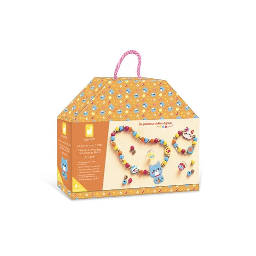Coffret de 4 bijoux en bois à créer – Petits chats