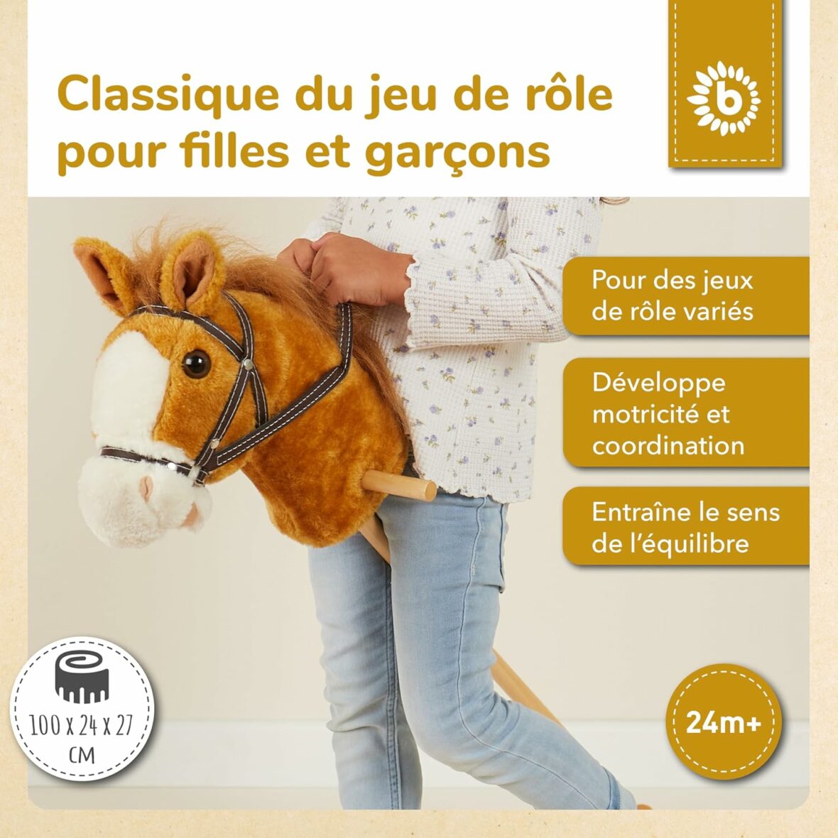 Cheval bâton à roulette 11