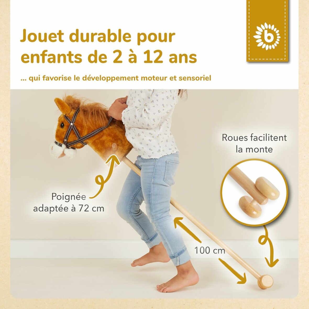 Cheval bâton à roulette 13
