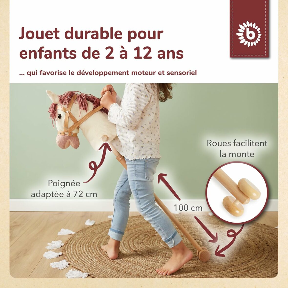 Cheval bâton à roulette 3