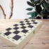 Jeu d'échecs pliant imprimé en bois 28 cm