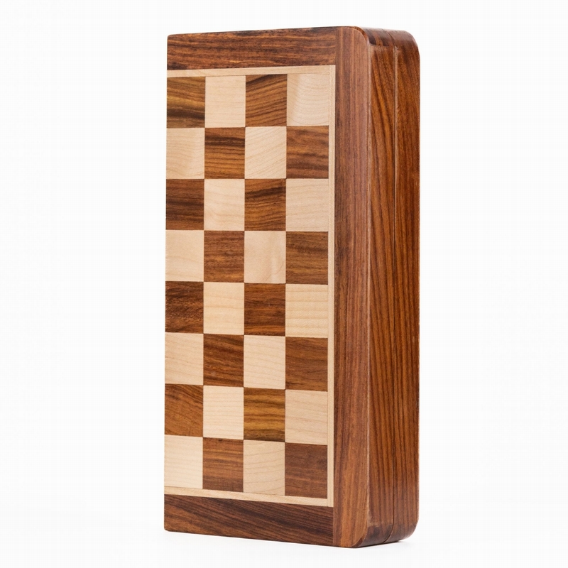 Jeu d’échecs pliant imprimé en bois 35 cm2