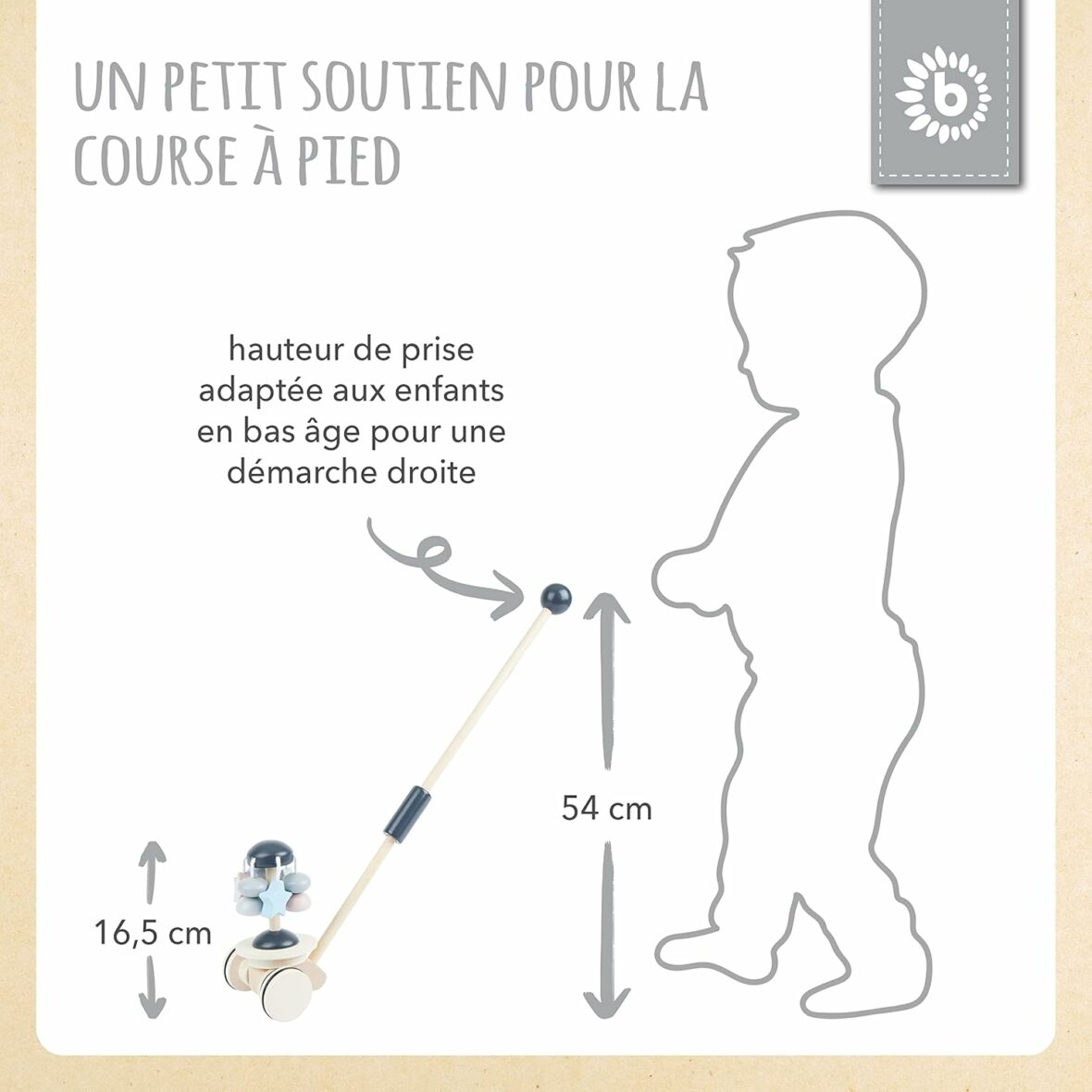 Jouet à pousser Carrousel en bois3