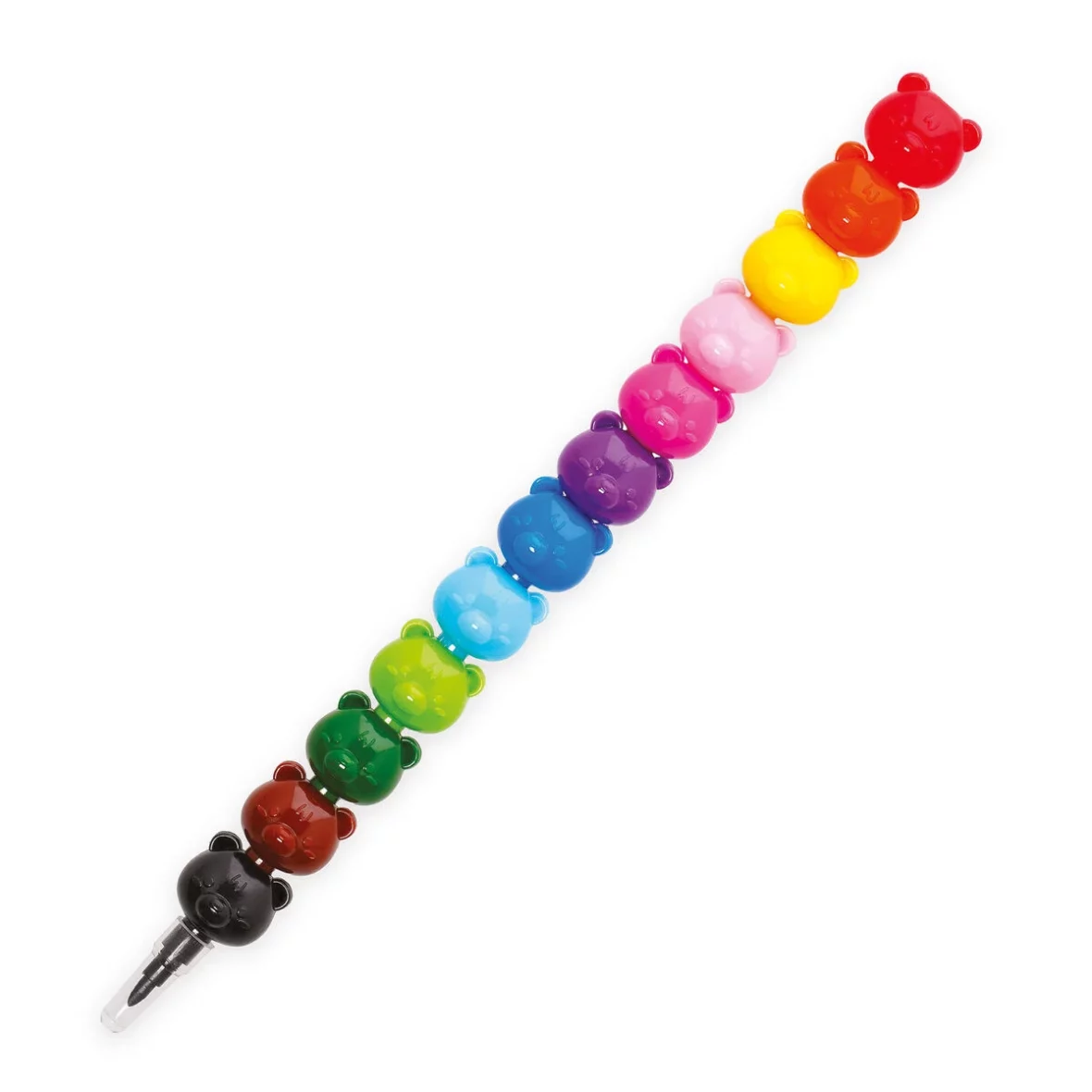 Legami – 12 crayons de couleur empilables – Teddy Bear