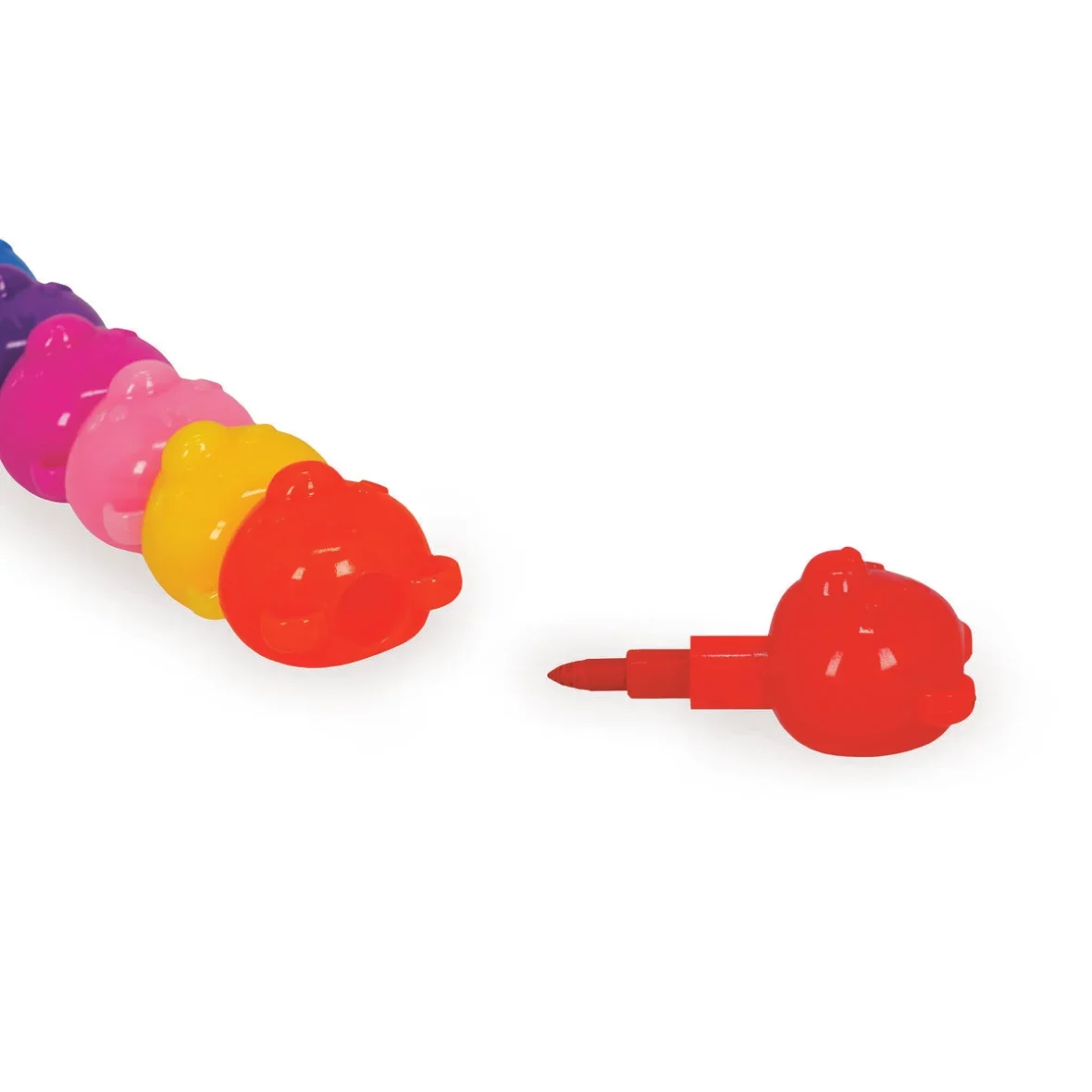 Legami – 12 crayons de couleur empilables – Teddy Bear2