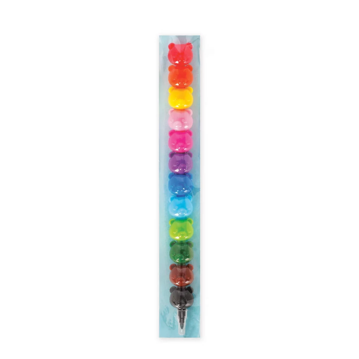 Legami – 12 crayons de couleur empilables – Teddy Bear