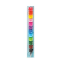 Legami - 12 crayons de couleur empilables - Teddy Bear